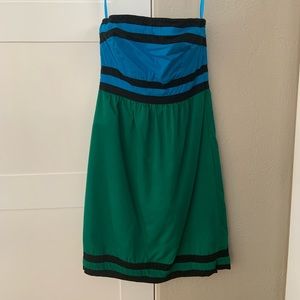 The Limited Strapless Color Block Dress- Size 2